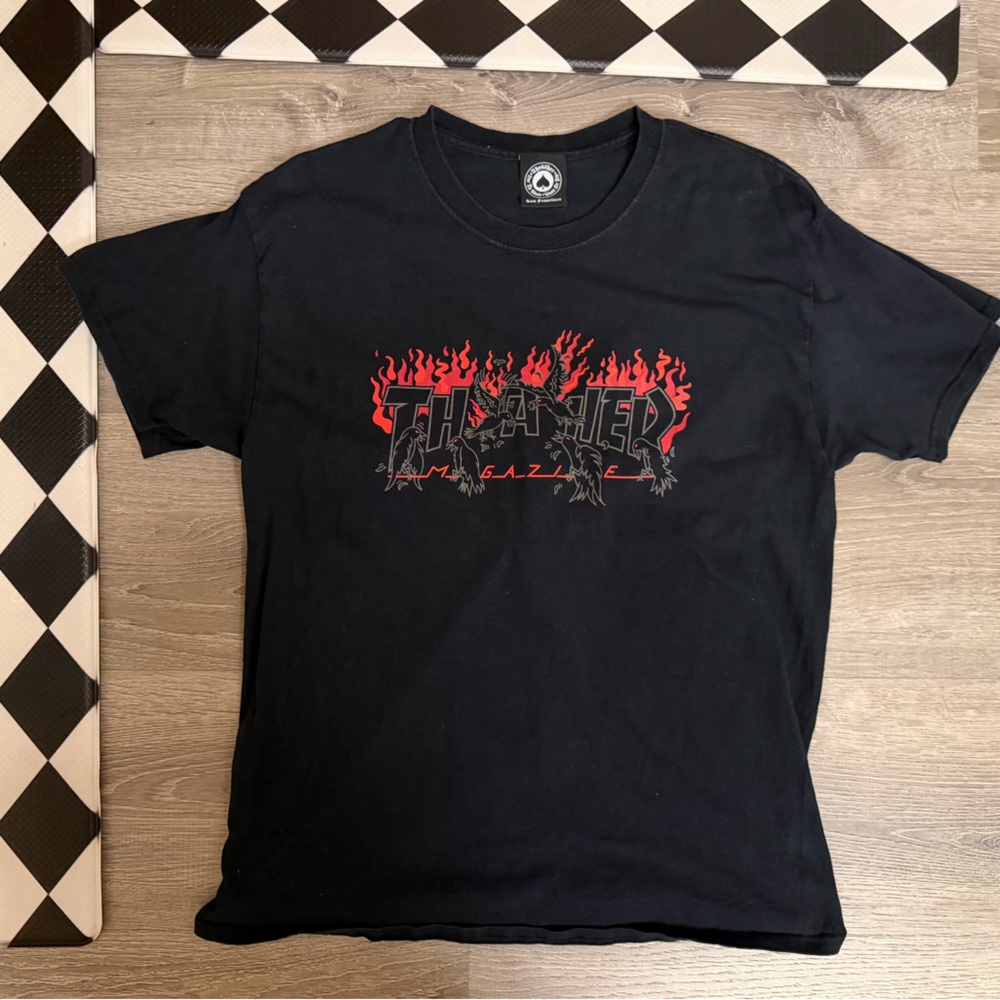 Thrasher Crows Black Tee